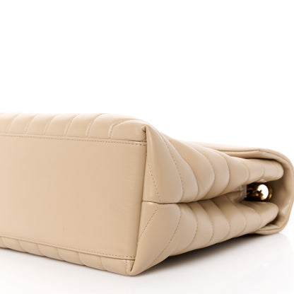 Saint Laurent Calfskin Y Quilted Monogram Medium Loulou Chain Satchel Dark Beige 11 of 11