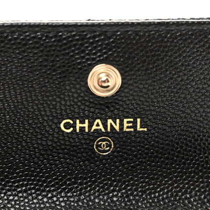 Chanel Caviar Quilted Mini Pearl On Top Coin Purse With Chain Black 6 of 8