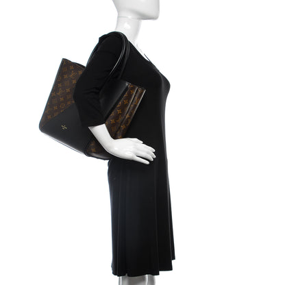 Louis Vuitton Calfskin Monogram Kimono Tote Black 2 of 10