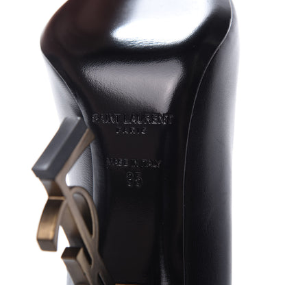 Saint Laurent Calfskin Opyum 110 Pumps 35 Black Gold 7 of 12