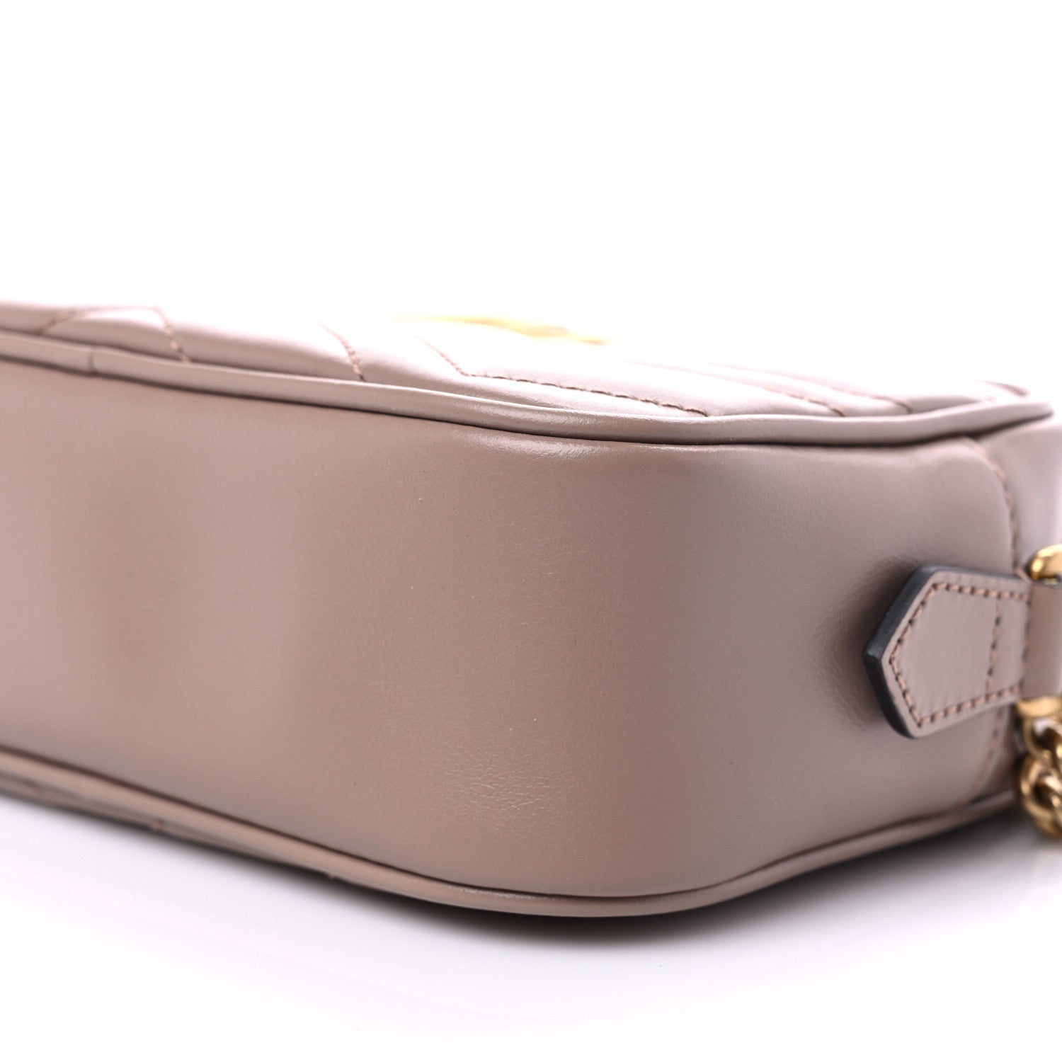 Gucci Calfskin Matelasse Mini GG Marmont Chain Shoulder Bag Porcelain Rose 10 of 10