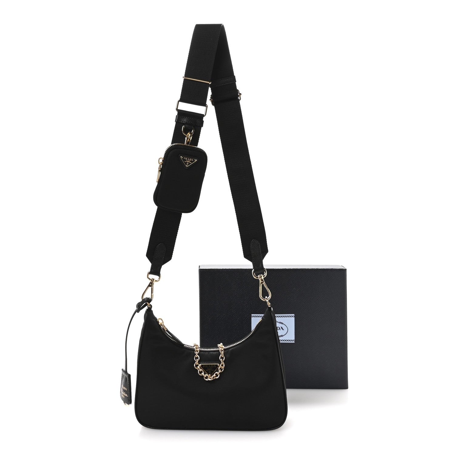 Prada Nylon Re-Edition 2005 Shoulder Bag Black 12 of 12