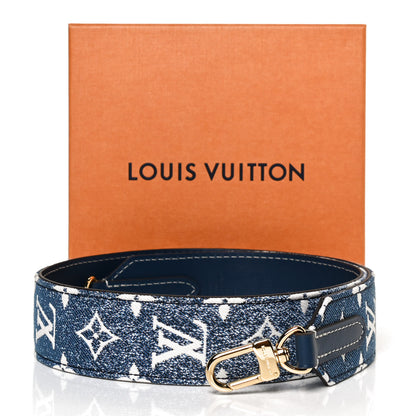 Louis Vuitton Denim Monogram Jacquard Bandouliere Shoulder Strap Bleu 5 of 5