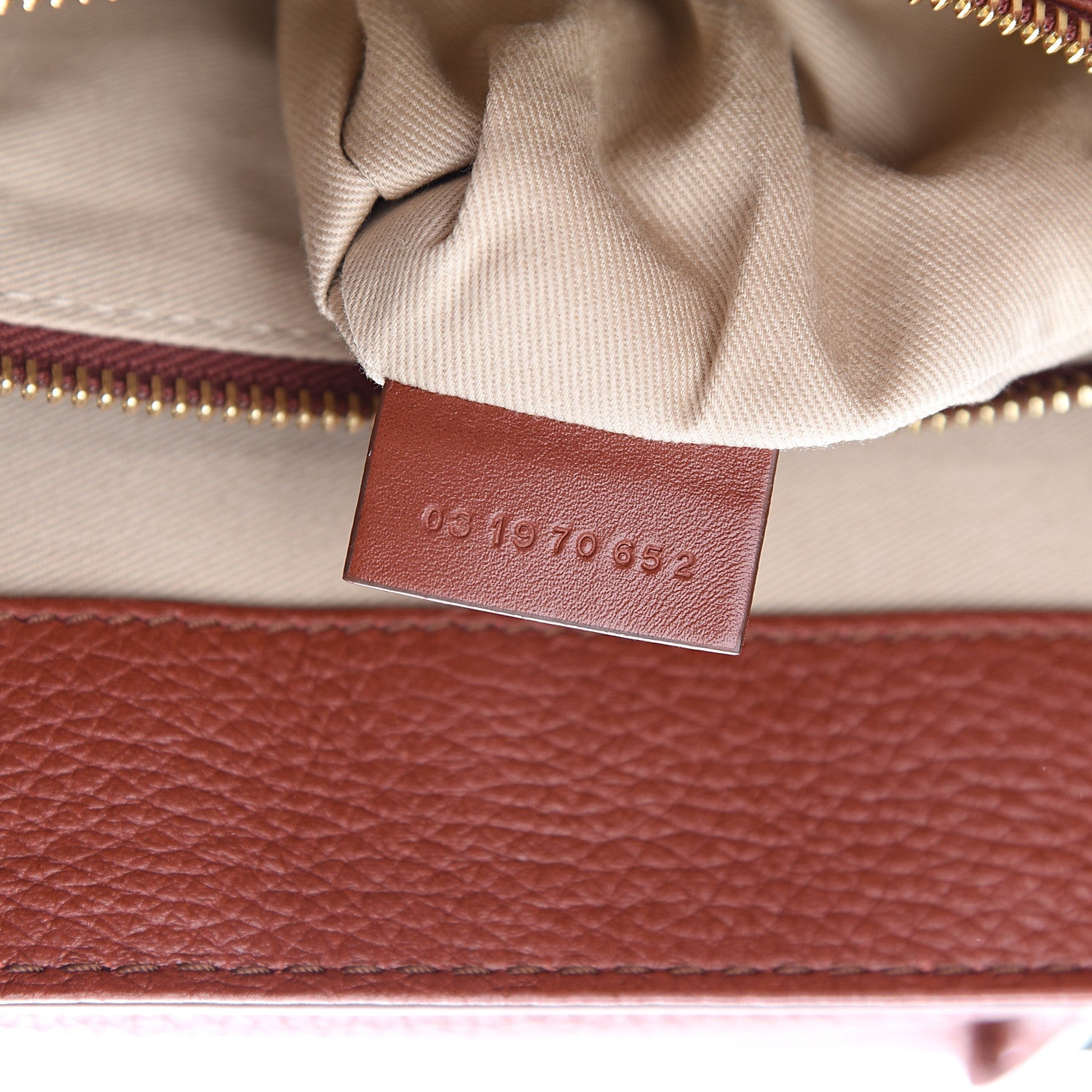Chloe Shiny Grained Calfskin Medium Aby Day Shoulder Bag Sepia Brown 8 of 10