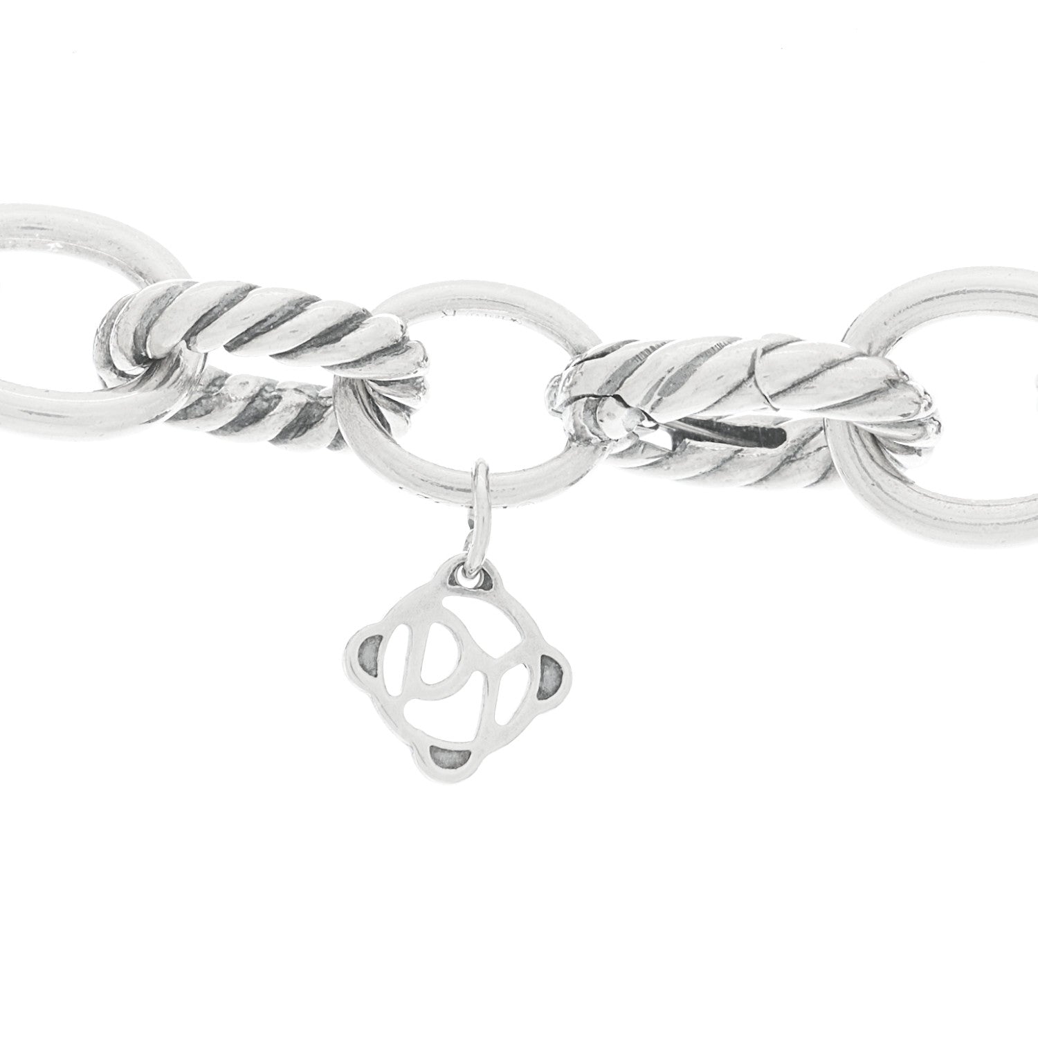David Yurman Sterling Silver 10mm Medium Oval Link Necklace 4 of 5