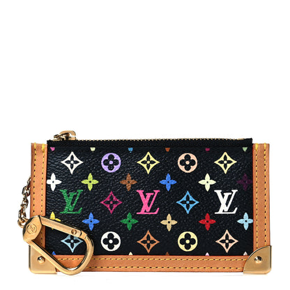Louis Vuitton Monogram Multicolor Key Pouch Black 1 of 7