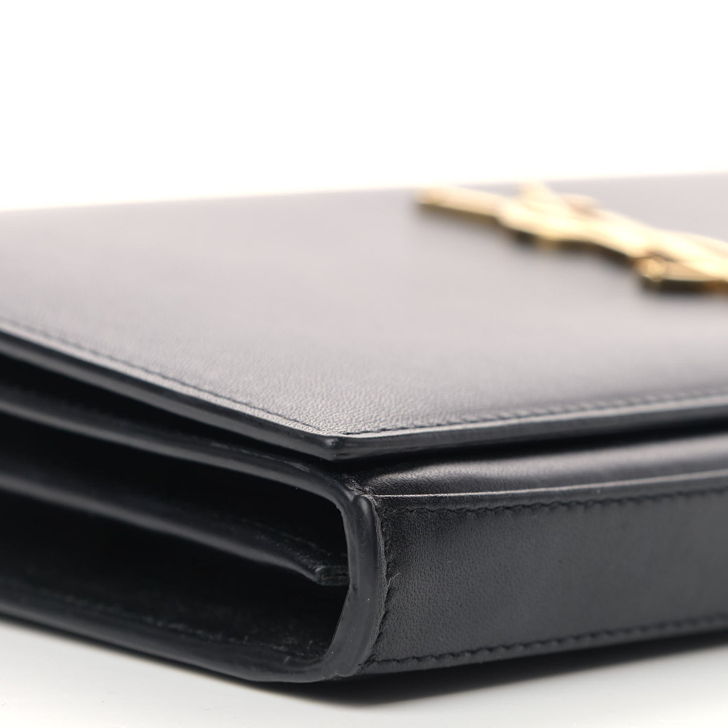 Smooth Calfskin Medium Classic Monogram Kate Satchel Black