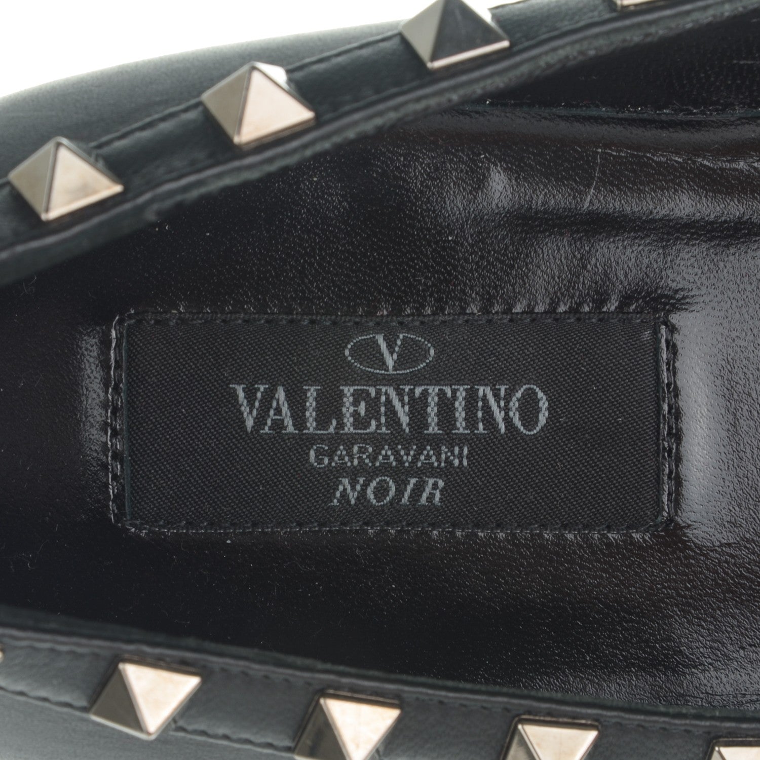 Valentino Garavani Nappa Rockstud Ballerina Flats 38.5 Black 7 of 8