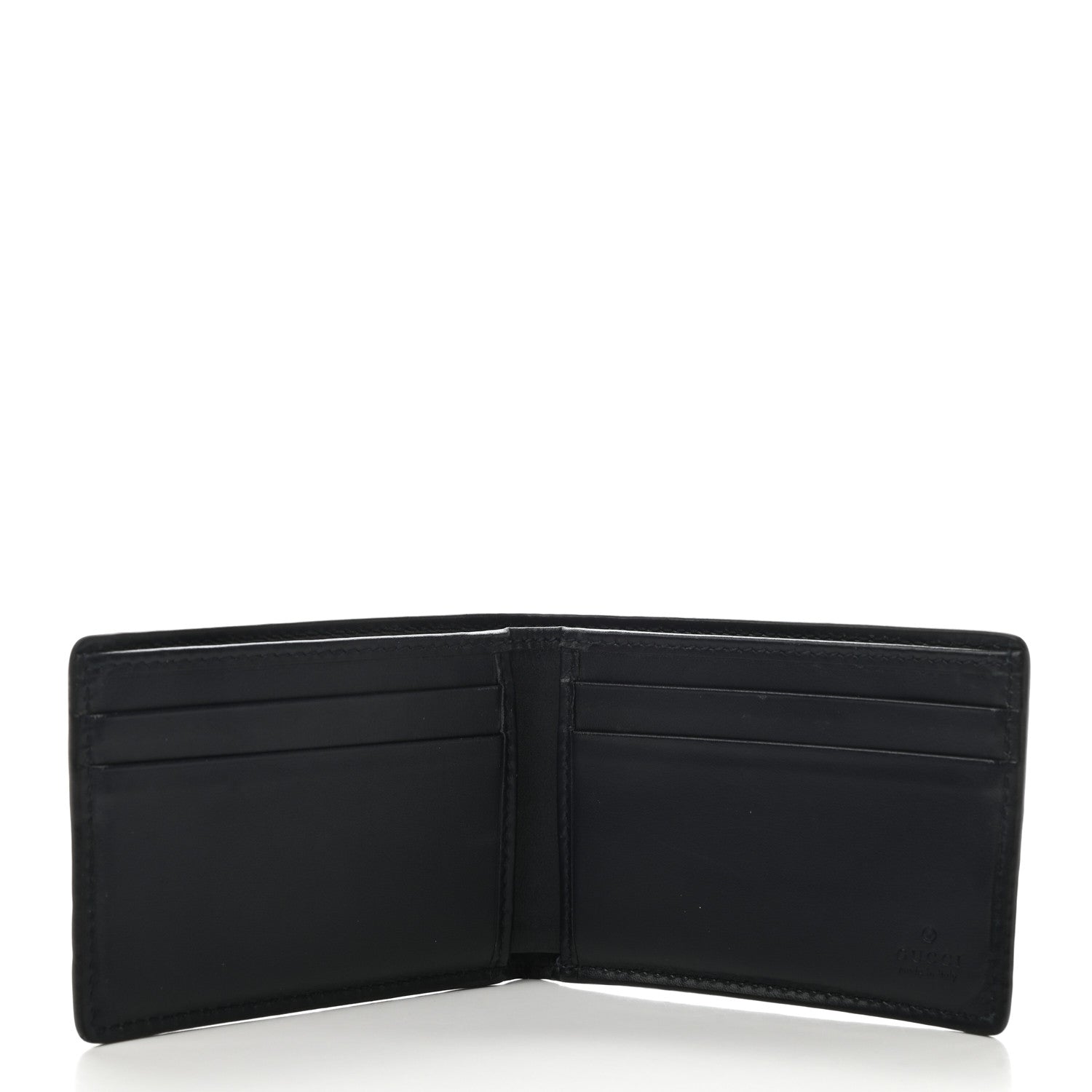 Gucci Guccissima Bi-Fold Wallet Black 5 of 6