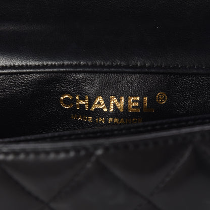 Chanel Lambskin Quilted Extra Mini Rectangular Flap Black 6 of 13