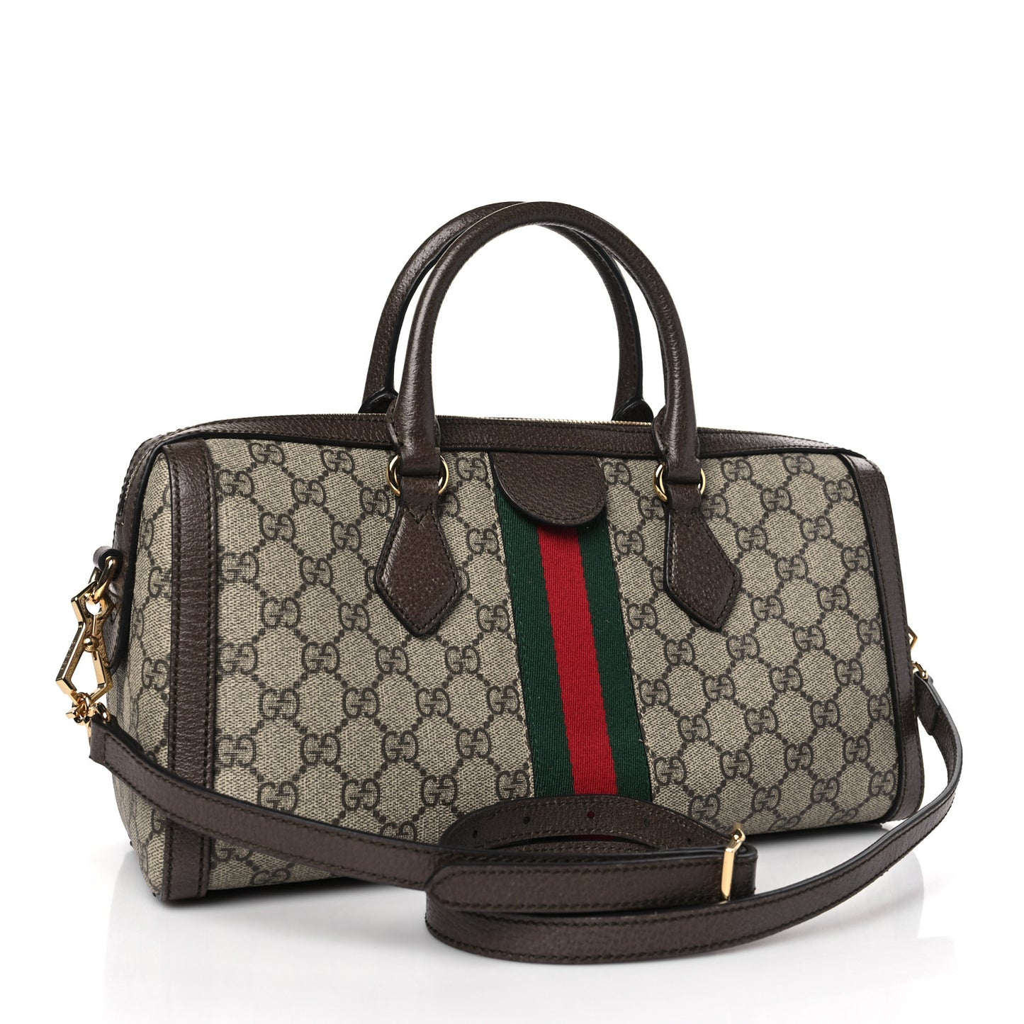 GG Supreme Monogram Web Medium Ophidia Boston Brown