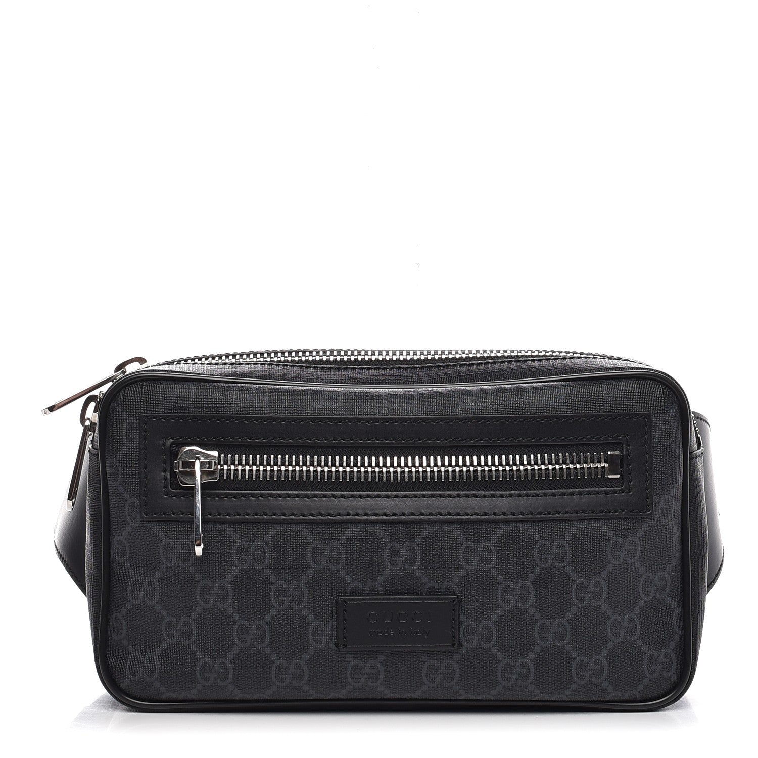 Gucci Soft GG Supreme Monogram Web Belt Bag Black Grey 1 of 8