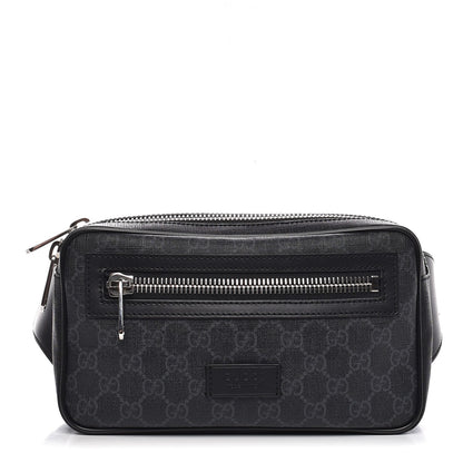 Gucci Soft GG Supreme Monogram Web Belt Bag Black Grey 1 of 8