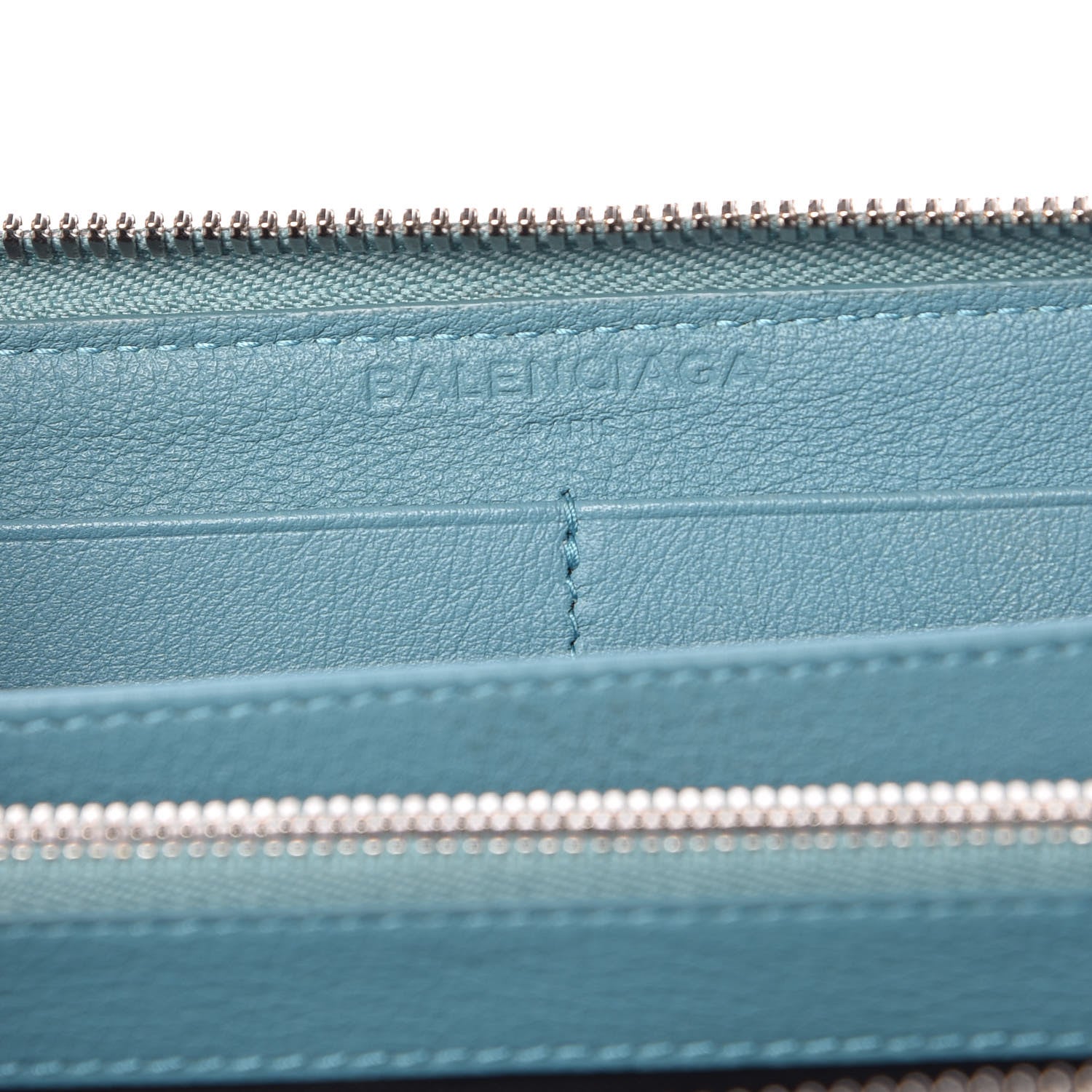 Balenciaga Calfskin Essential Continental Zip Around Wallet Bleu 6 of 11