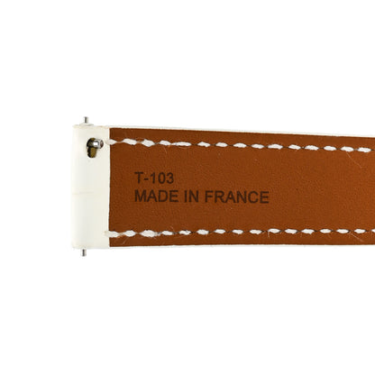 Hermes Matte Alligator 21mm Heure H Hour Watch Strap White 3 of 6