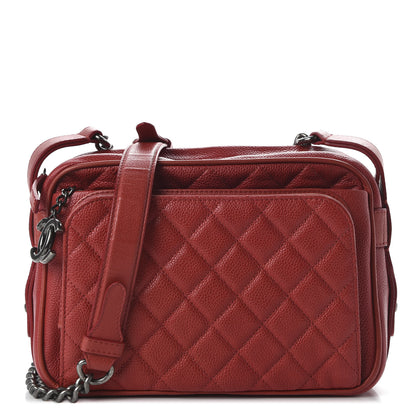 Chanel Caviar Quilted Medium Business Trip Camera Bag Red 1 of 11