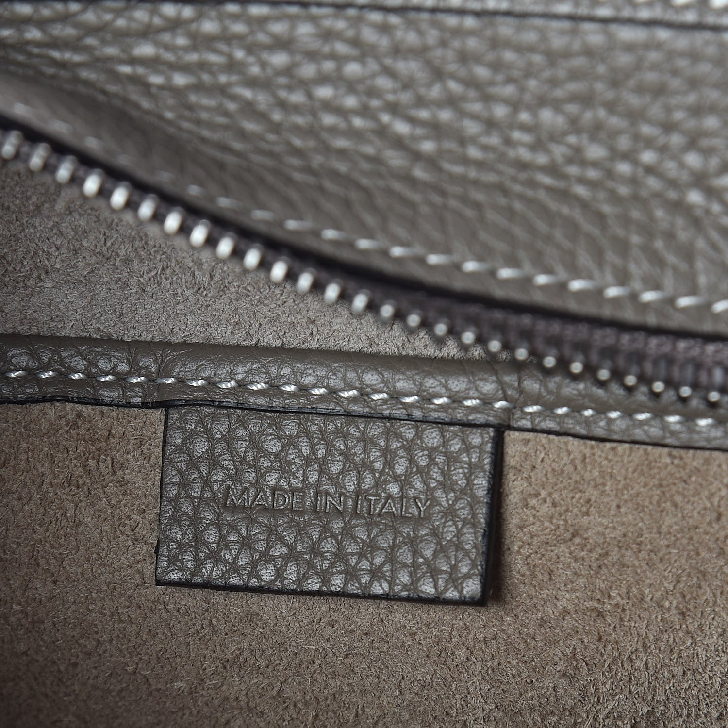 Celine Drummed Calfskin Nano Luggage Souris 6 of 9
