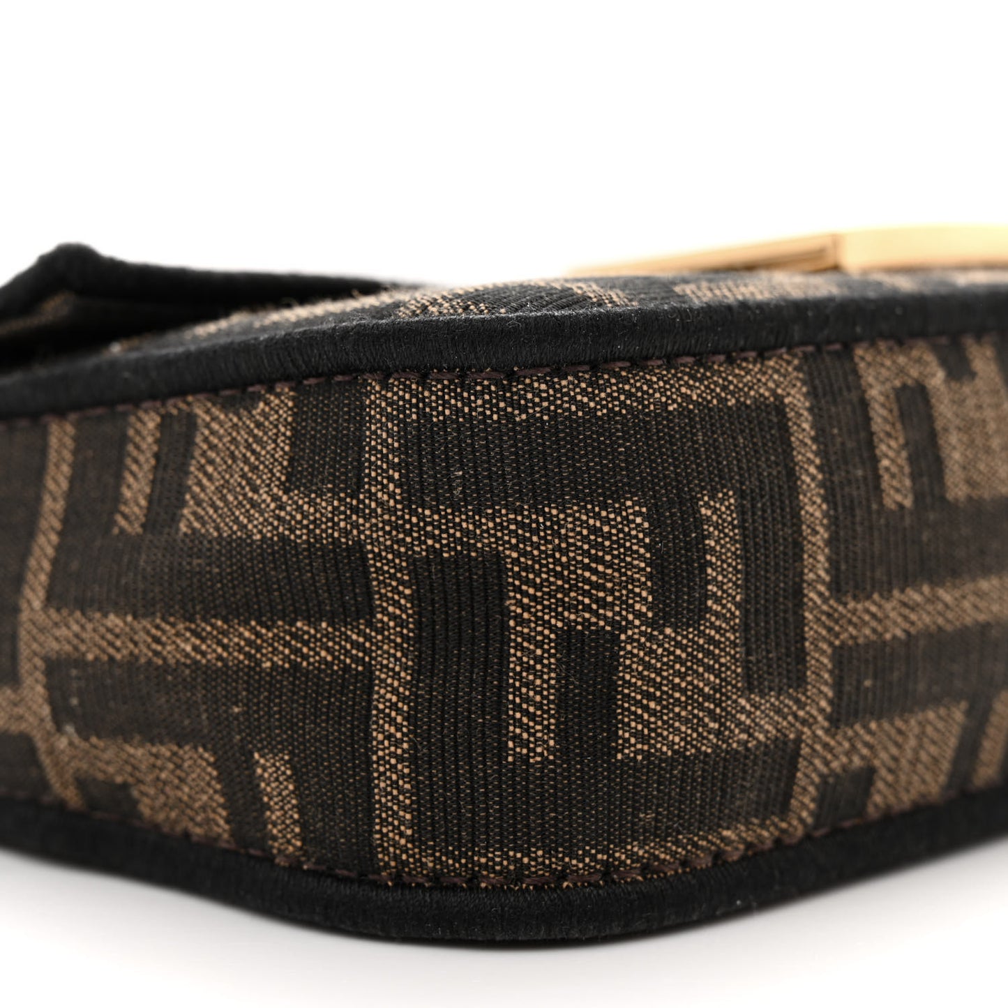 Fabric Jacquard FF 1974 Mini Baguette Tobacco Moro Black