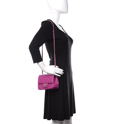 Chanel Lambskin Quilted Mini Square Flap Purple 3 of 10