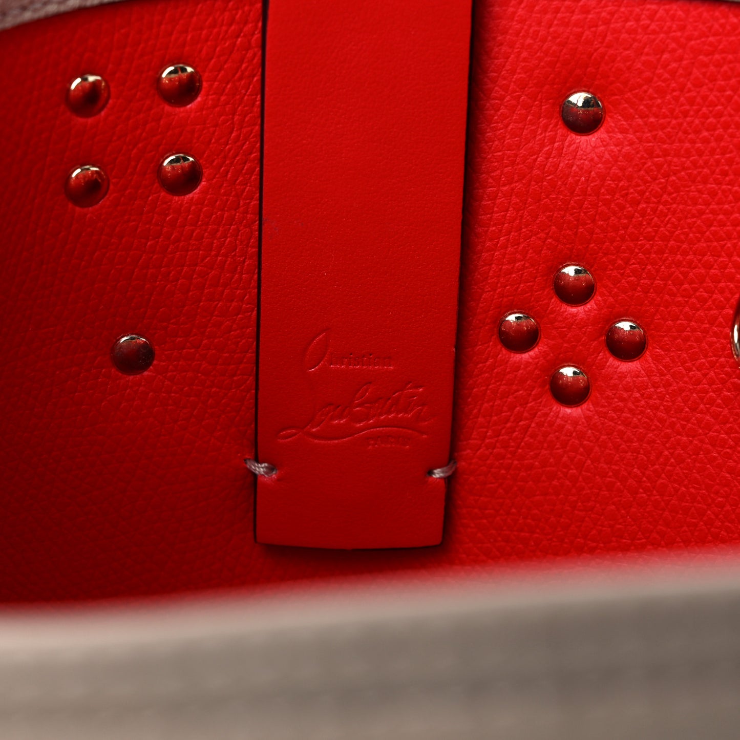 Calfskin Empire Spike Studded Mini East West Cabata Tote Feve