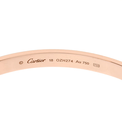 Cartier 18K Pink Gold LOVE Cuff Bracelet 18 3 of 4