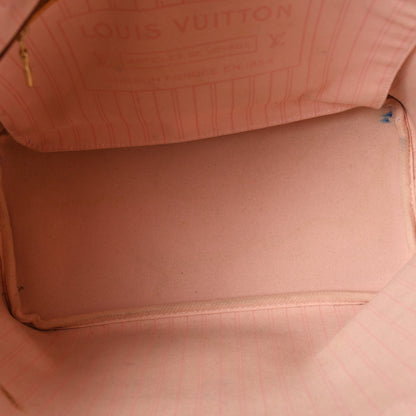 Louis Vuitton Damier Azur Neo Neverfull MM Rose Ballerine 5 of 12