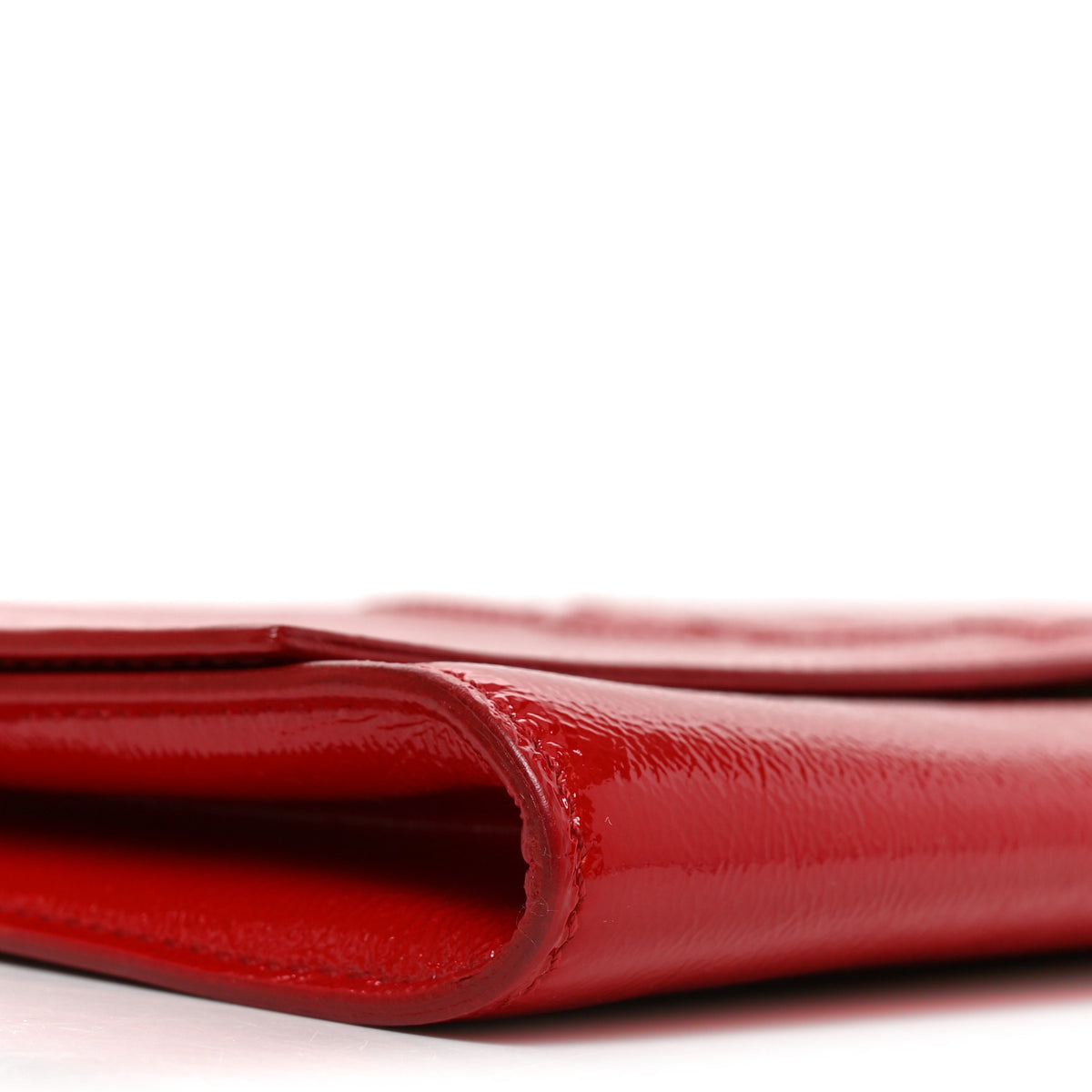 Textured Patent Monogram Large Belle De Jour Clutch Red