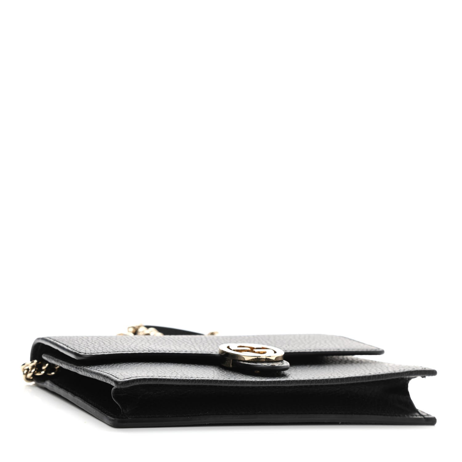 Gucci Dollar Calfskin Interlocking G Chain Wallet Black 4 of 8