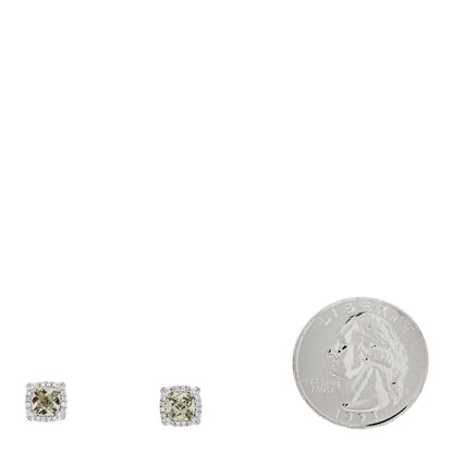 David Yurman Sterling Silver Diamond Prasiolite Petite Chatelaine Pave Bezel Stud Earrings 2 of 4