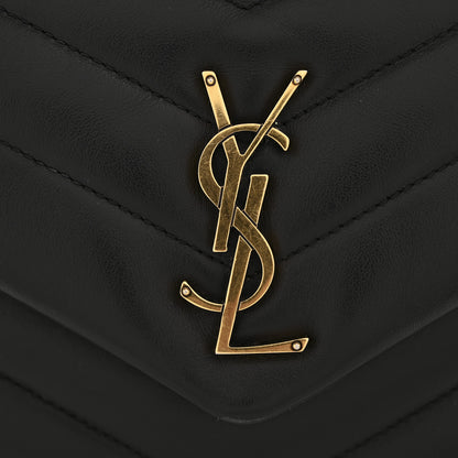 Saint Laurent Calfskin Y Quilted Monogram Small Loulou Chain Satchel Black 11 of 11