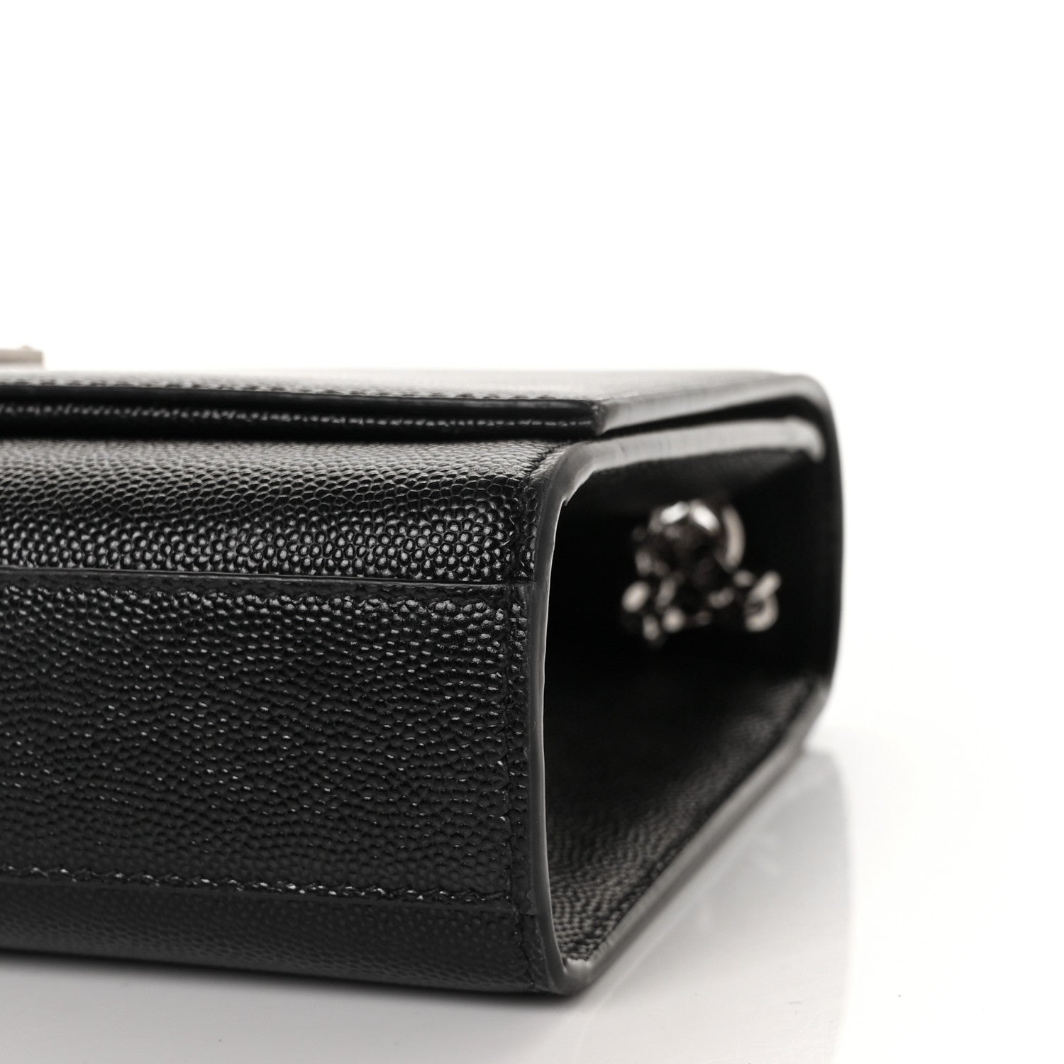 Saint Laurent Grain De Poudre Medium Classic Monogram Kate Tassel Satchel Black 7 of 9