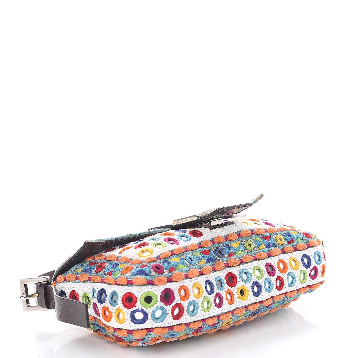 Fendi Mirror Beaded Embroidered Baguette Multicolor 4 of 8