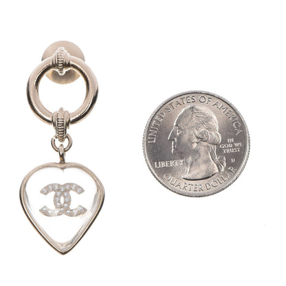 Chanel Resin Pearl CC Heart Charm Brooch Gold 2 of 6