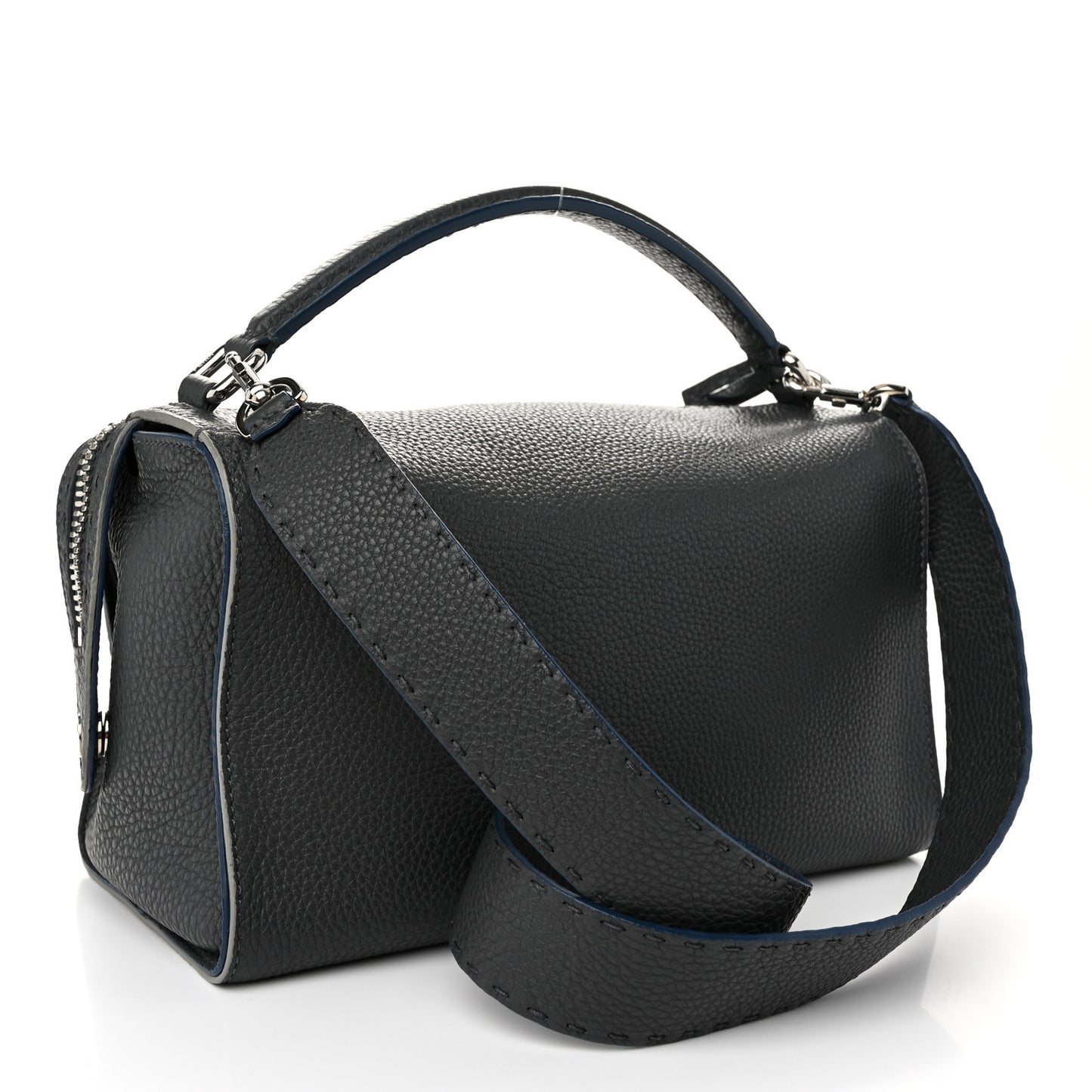 Cuoio Romano Selleria Lei Boston Tote Asfalto