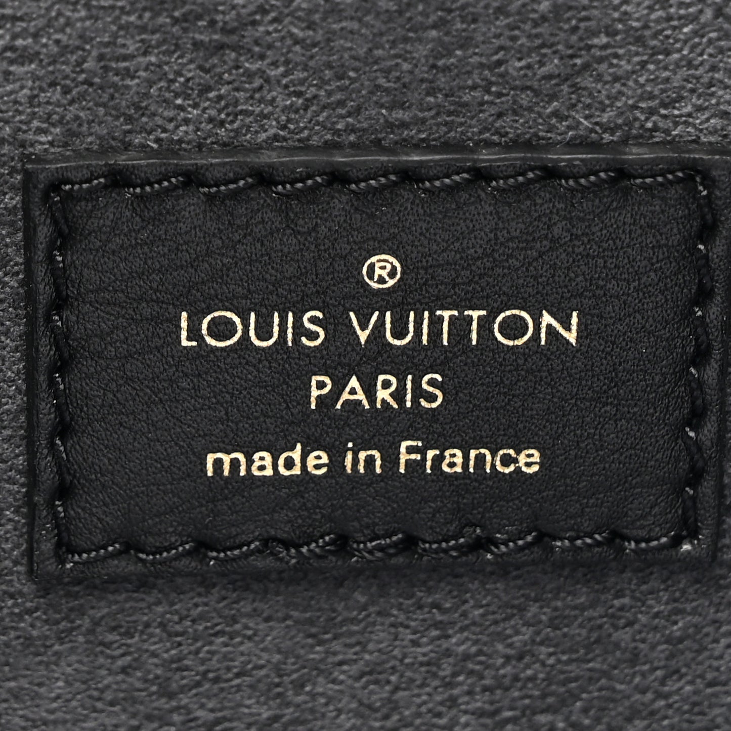 Calfskin Nanogram Embossed Dauphine MM Black