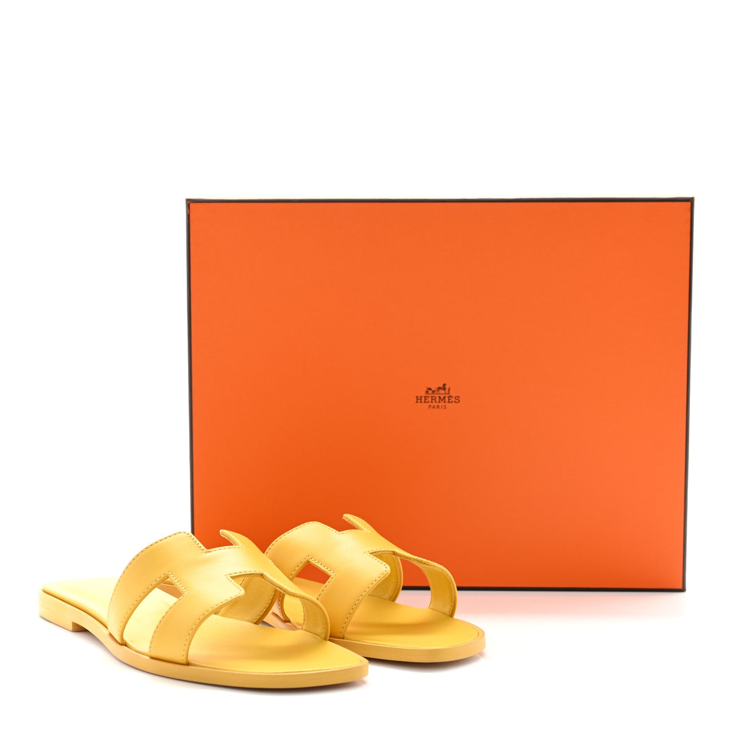 Calfskin Oran Sandals 37 Jaune Citron