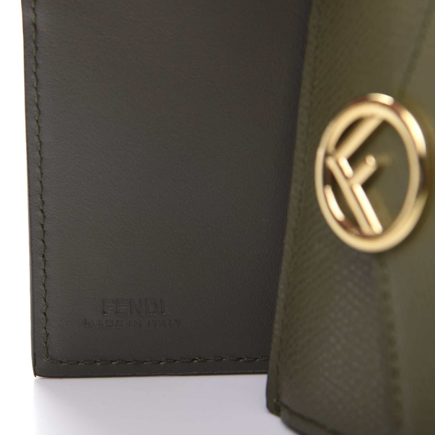 Fendi Vitello Cruise F is Fendi Micro Tri-Fold Envelope Wallet Asparago 8 of 11