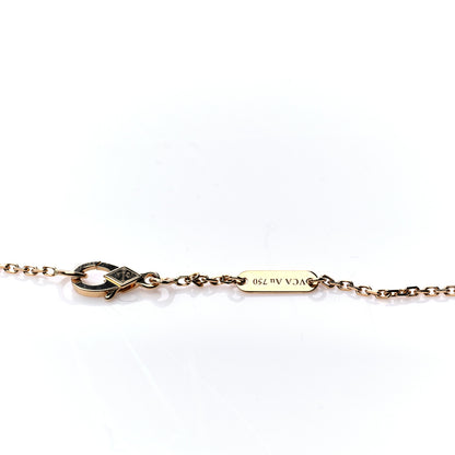 Van Cleef & Arpels 18K Yellow Gold Mother of Pearl Vintage Alhambra Pendant Necklace 5 of 7