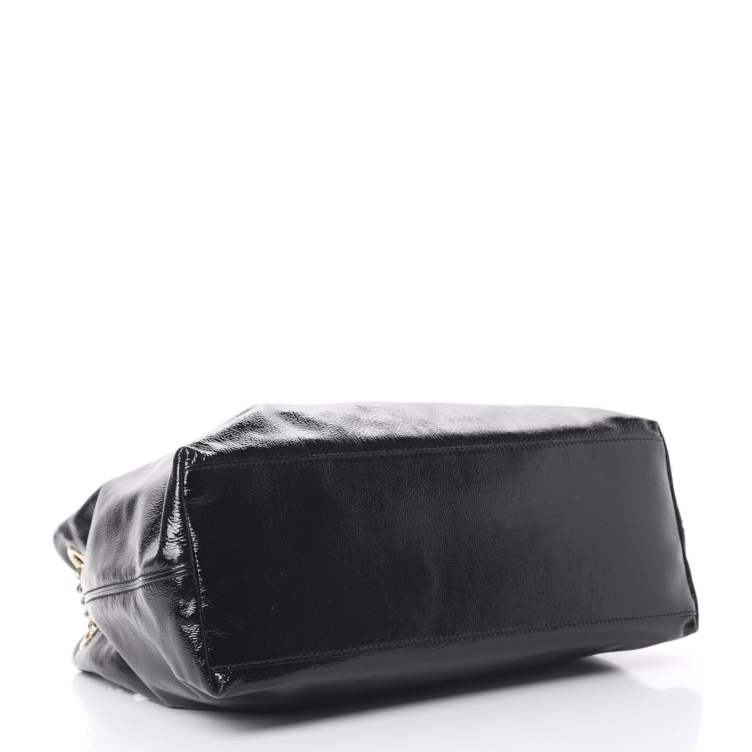 Gucci Patent Medium Soho Chain Shoulder Bag Black 3 of 9