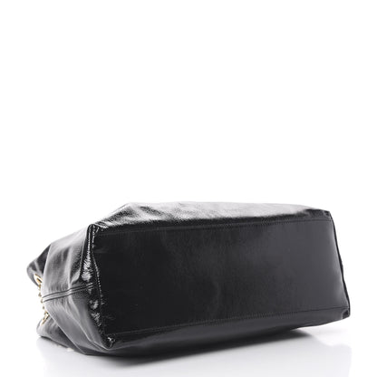 Gucci Patent Medium Soho Chain Shoulder Bag Black 3 of 9