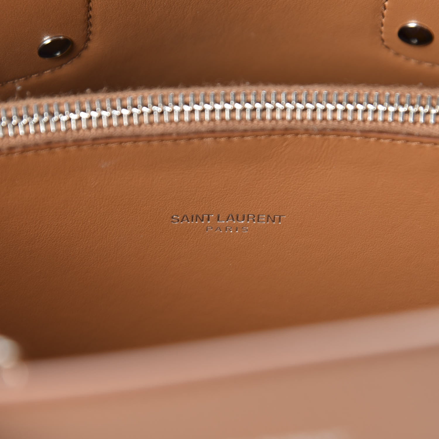 Saint Laurent Grained Calfskin Small Sac de Jour Cognac 9 of 13