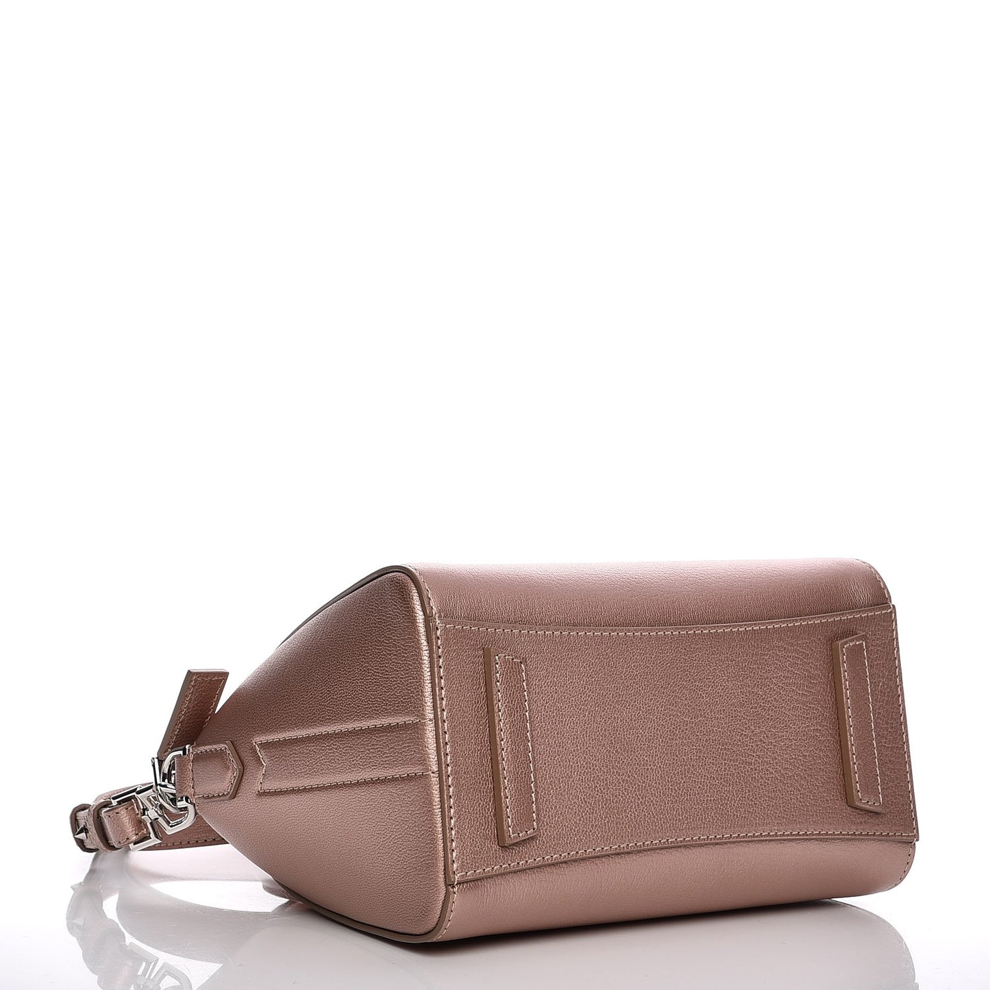 Metallic Sugar Goatskin Mini Antigona Light Pink