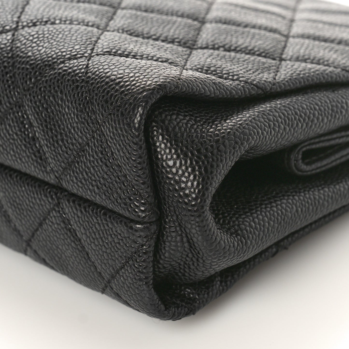 Caviar Quilted CC Large Clutch Black