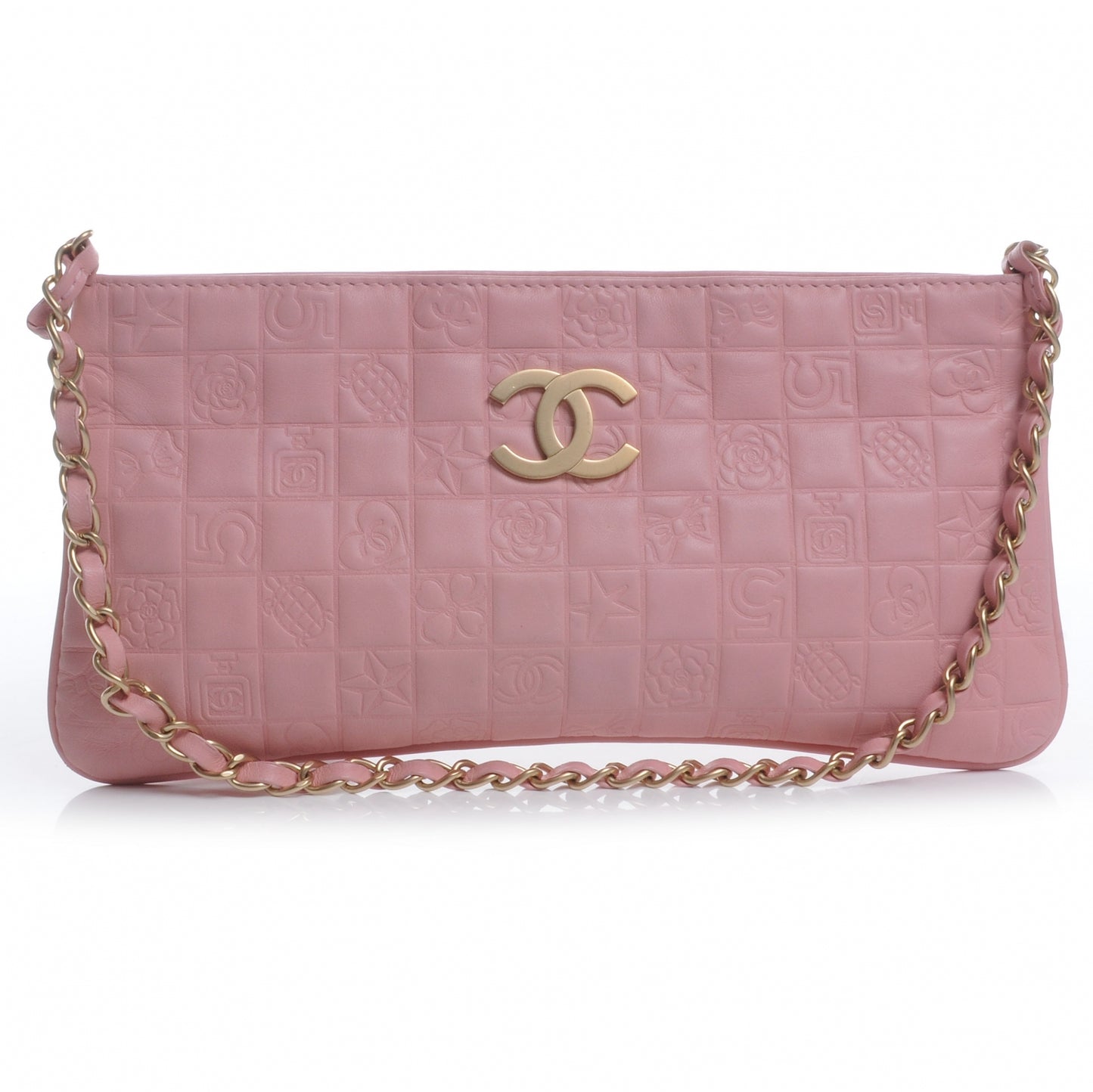 Lambskin Precious Symbols Pochette Pink