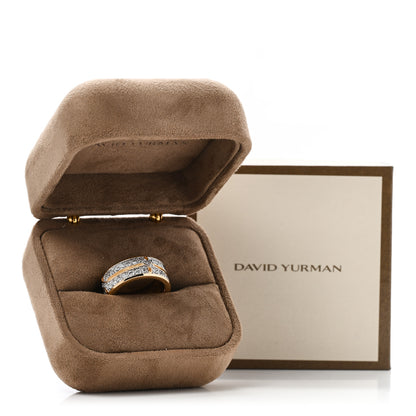 David Yurman 18K Yellow Gold Diamond 8mm Armory Band Ring 57 8 6 of 6