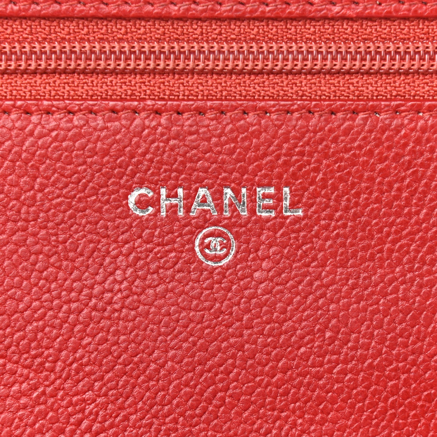 Chanel Caviar Quilted Boy Wallet On Chain WOC Red 7 of 12