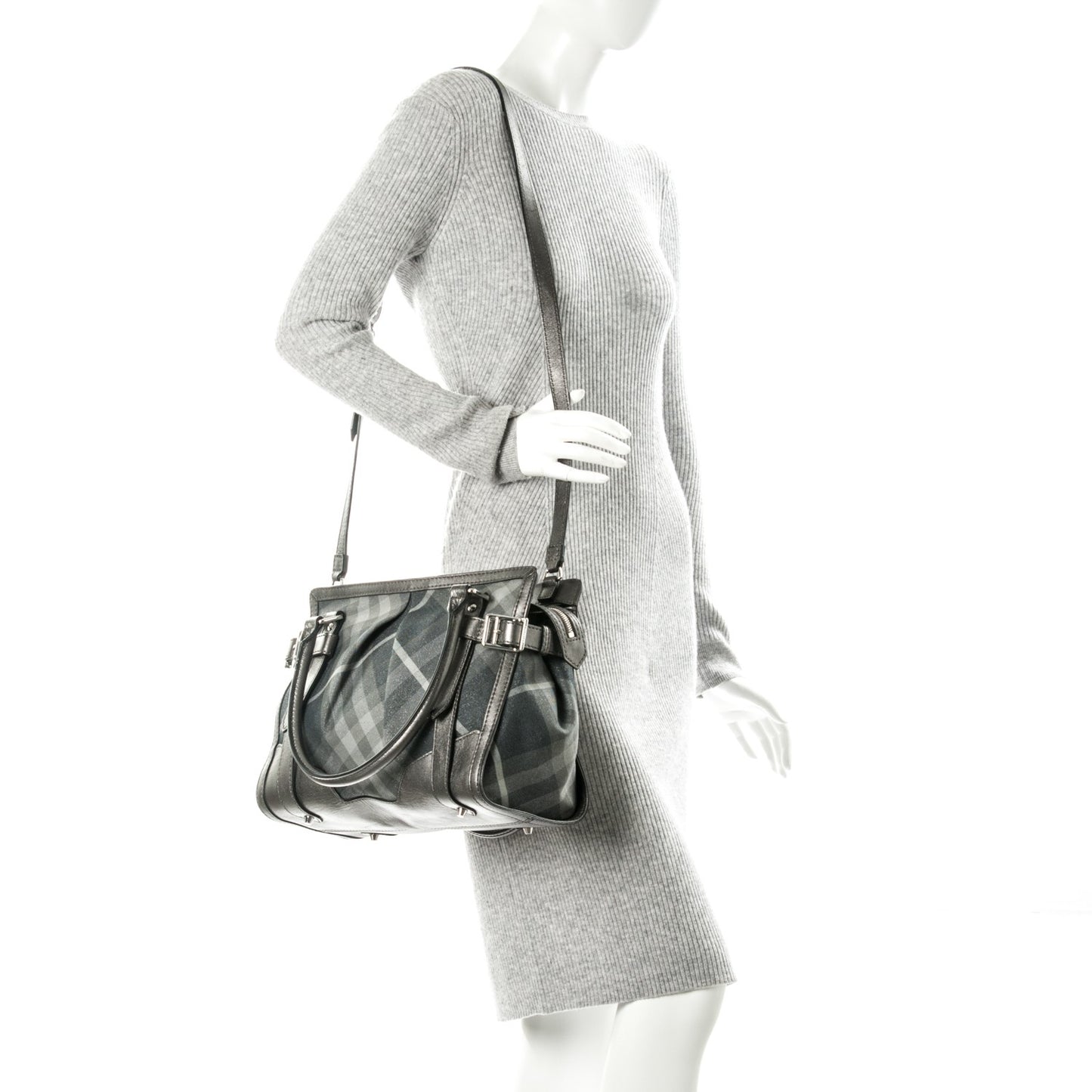 Shimmer Check Pilgrim Satchel Pewter