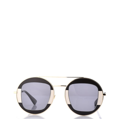 Gucci Round Frame Sylvie Web Sunglasses GG0105S Black 2 of 9