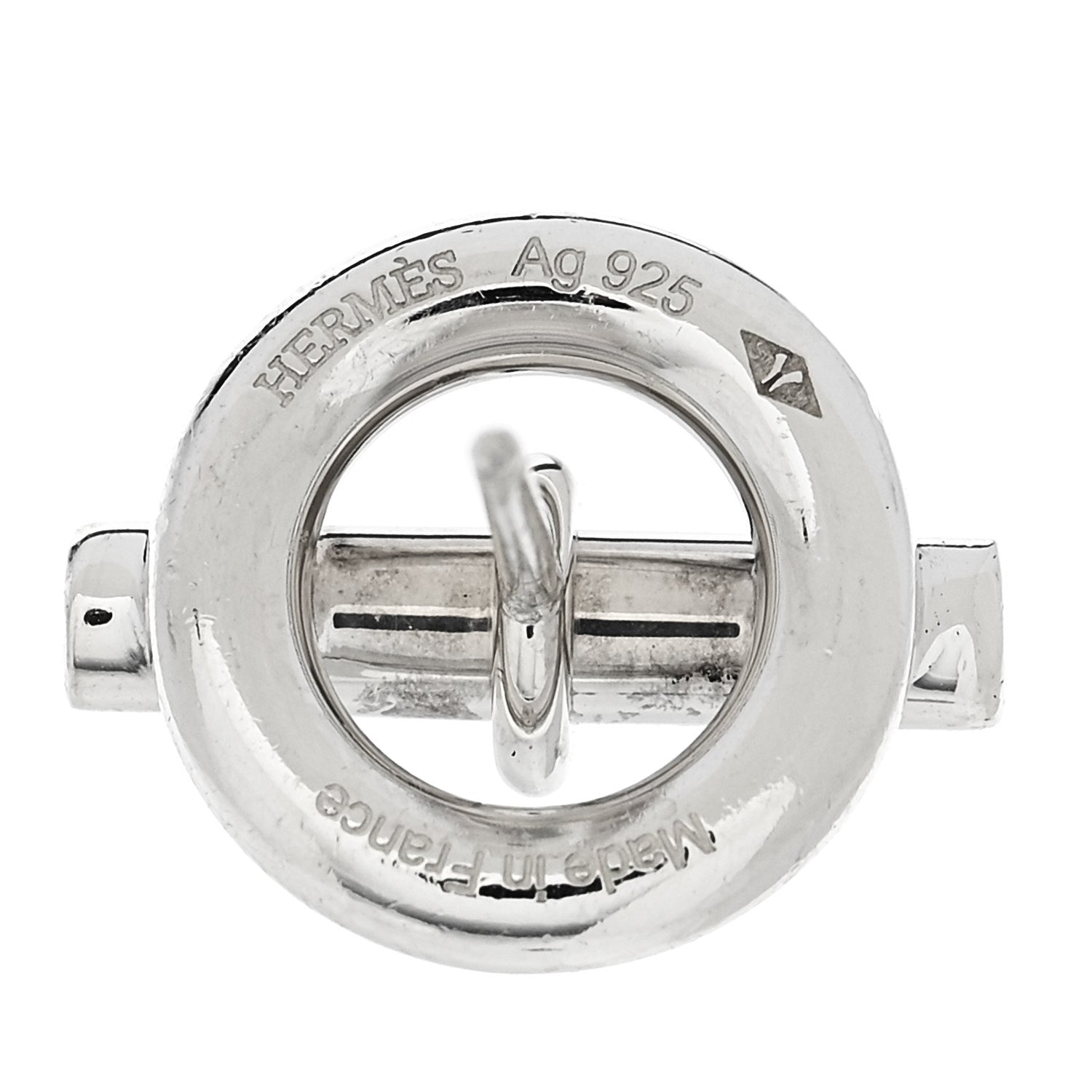 Hermes Sterling Silver Mini Chaine D'Ancre Earrings 4 of 5