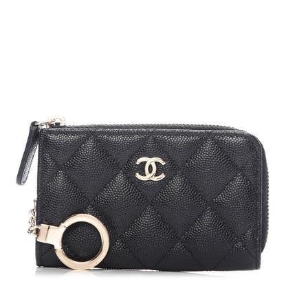 Chanel Caviar Quilted Key Holder Case Black 1 of 7